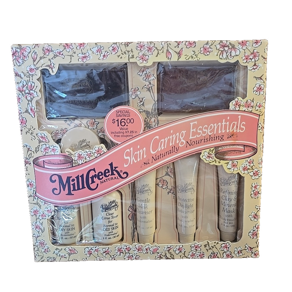 NOS Vtg 90's Mill Creek Skin Care‎ Essentials Nourishing Luxurious Bath Gift Set